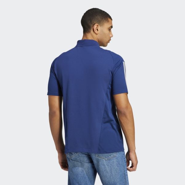 Polo Adidas Italy Tiro 23 Coton Bleu Foncé