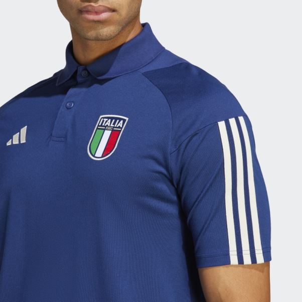 Polo Adidas Italy Tiro 23 Coton Bleu Foncé