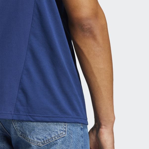 Polo Adidas Italy Tiro 23 Coton Bleu Foncé