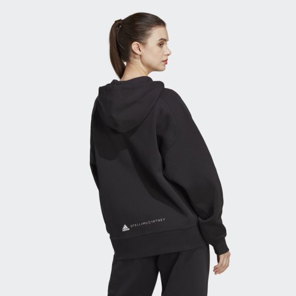 Adidas By Stella Mccartney Sweat à Capuche Zippé Noir Fashion