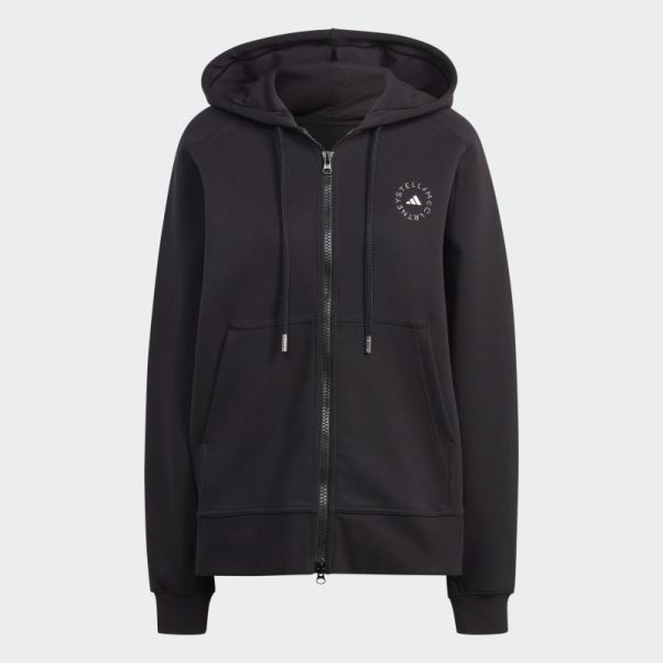 Adidas By Stella Mccartney Sweat à Capuche Zippé Noir Fashion