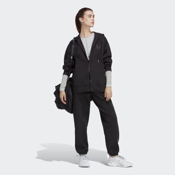 Adidas By Stella Mccartney Sweat à Capuche Zippé Noir Fashion