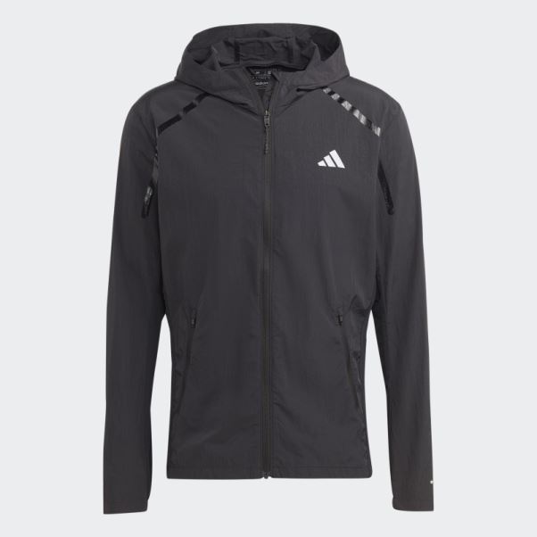 Veste D'échauffement Marathon Noir Adidas