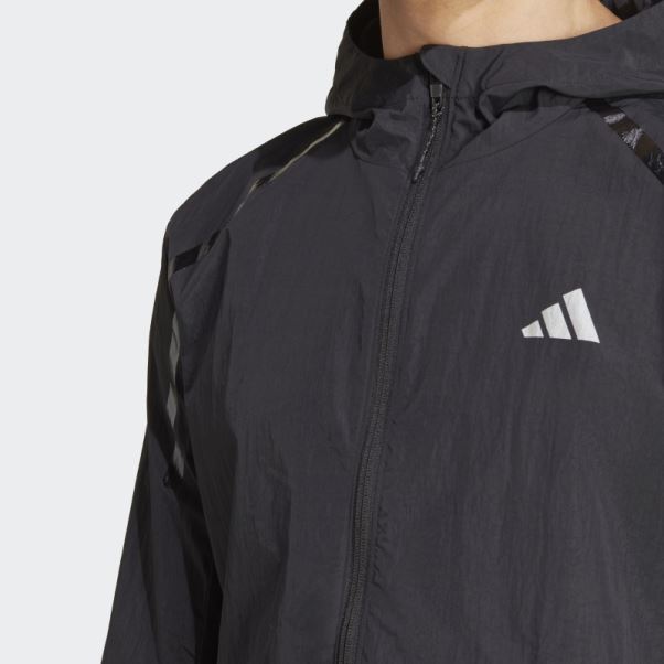 Veste D'échauffement Marathon Noir Adidas