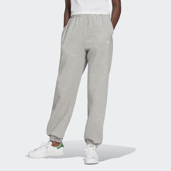 Adidas Adicolor Essentials Pantalon De Jogging Polaire Gris Moyen