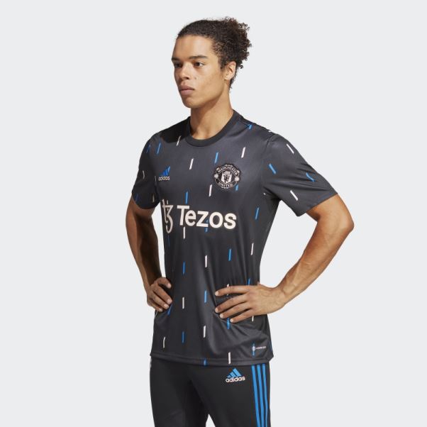 Maillot Pre-match Manchester United Adidas Noir