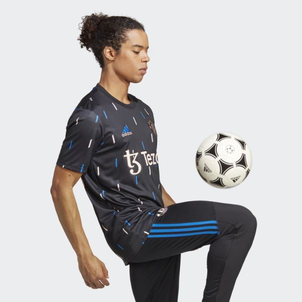 Maillot Pre-match Manchester United Adidas Noir