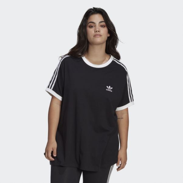 T-shirt Adidas Adicolor Classics à 3 Bandes Noir (grande Taille)