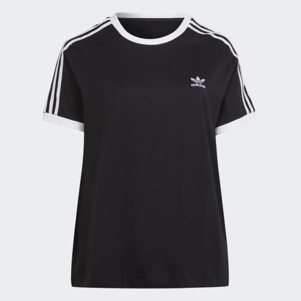 T-shirt Adidas Adicolor Classics à 3 Bandes Noir (grande Taille)