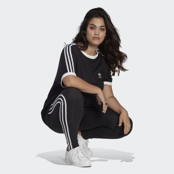 T-shirt Adidas Adicolor Classics à 3 Bandes Noir (grande Taille)