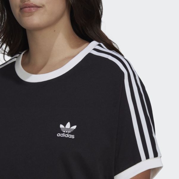 T-shirt Adidas Adicolor Classics à 3 Bandes Noir (grande Taille)