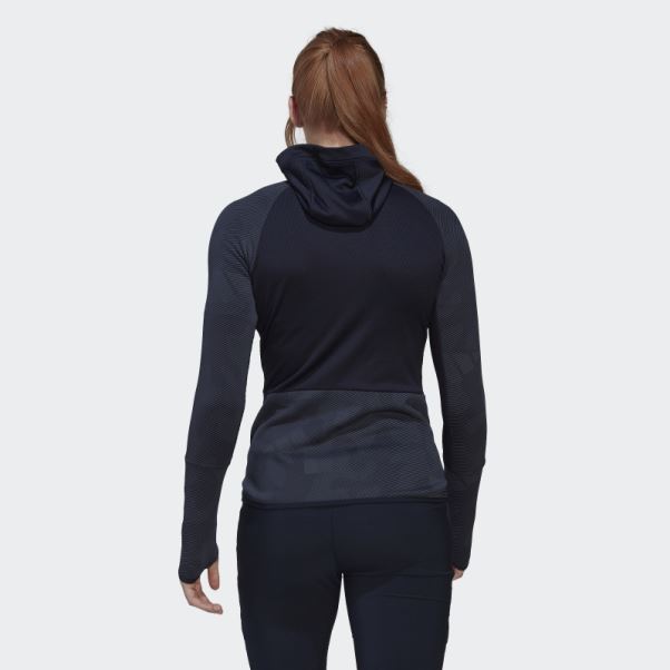 Veste Polaire De Randonnée à Capuche Terrex Tech Flooce Adidas Ink