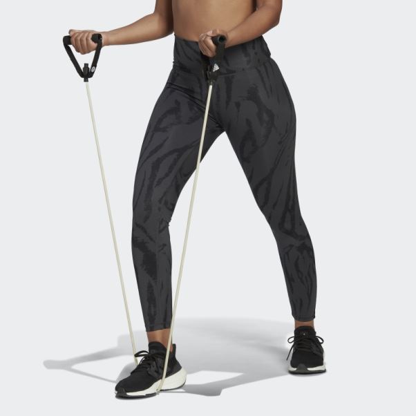 Leggings 7/8 En Carbone Optime Training Icones Adidas