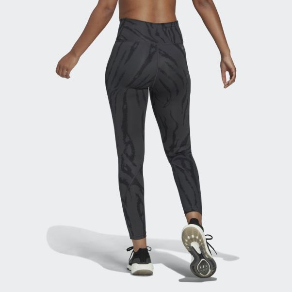 Leggings 7/8 En Carbone Optime Training Icones Adidas
