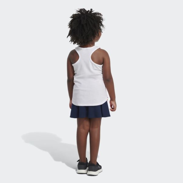 Ensemble Débardeur Et Jupe-short Blanc Adidas