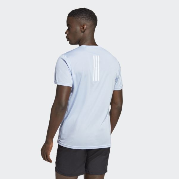 T-shirt De Course Marathon De Boston Bleu Aube Adidas