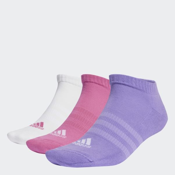 Chaussettes Basses Amortissantes Fuchsia Adidas 3 Paires