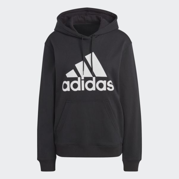 Sweat à Capuche Adidas Essentials Big Logo Regular En Tissu éponge Noir