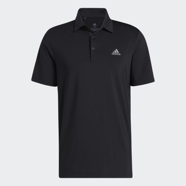 Polo Adidas Ultimate365 Solide Poitrine Gauche Noir