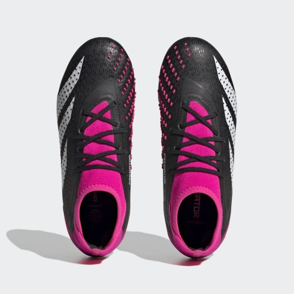 Predator Accuracy.1 Noir Crampons Pour Terrain Ferme Adidas