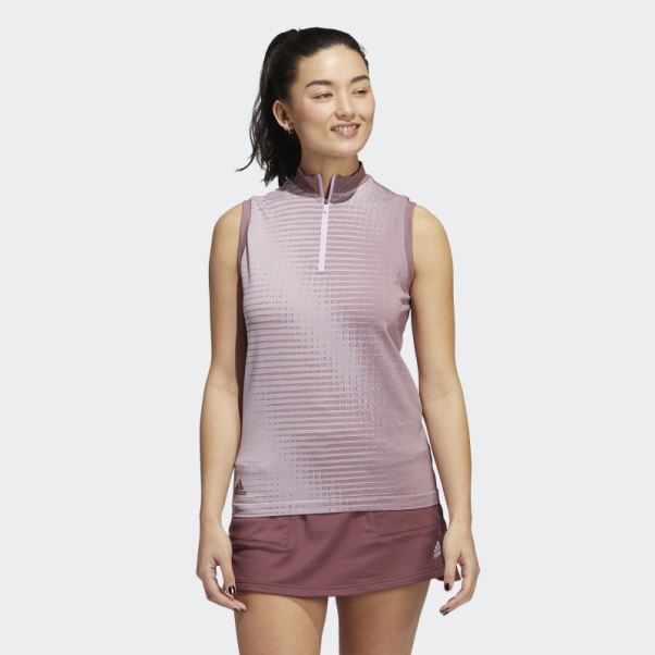 Polo Sans Manches Primeknit Adidas Bordeaux Mode