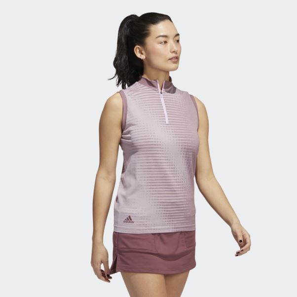 Polo Sans Manches Primeknit Adidas Bordeaux Mode