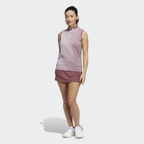 Polo Sans Manches Primeknit Adidas Bordeaux Mode