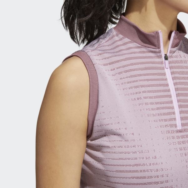 Polo Sans Manches Primeknit Adidas Bordeaux