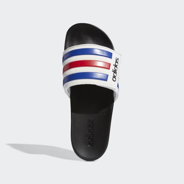 Adilette Claquettes Confort Ajustables Blanc Adidas