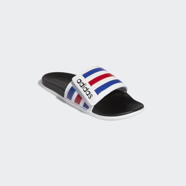 Adilette Claquettes Confort Ajustables Blanc Adidas
