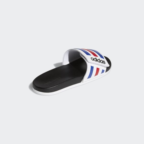 Adilette Claquettes Confort Ajustables Blanc Adidas