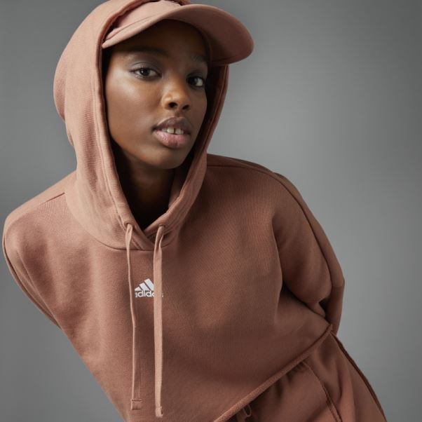 Sweat à Capuche Cropped Power Collectif Adidas Terre Battue