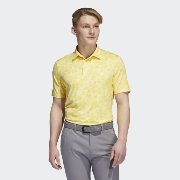 Polo Adidas Jaune à Imprimé Prisma