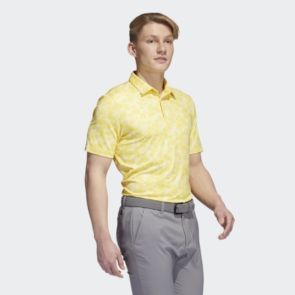 Polo Adidas Jaune à Imprimé Prisma