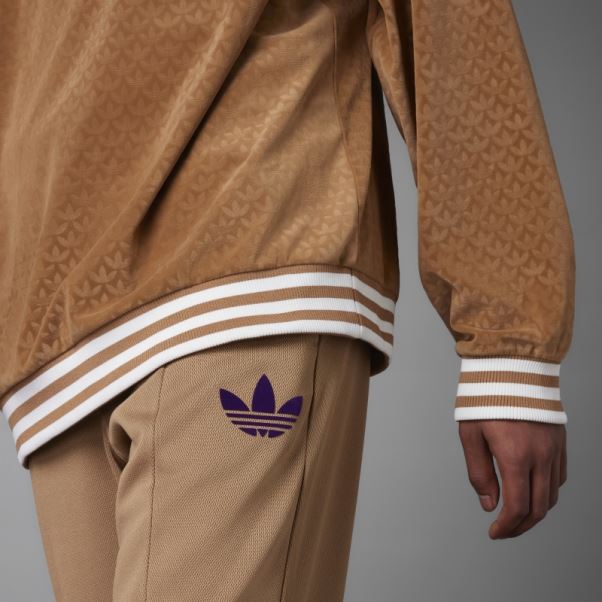 Adicolor 70s Funnel Velour Top Adidas Désert Marron