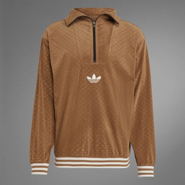 Adicolor 70s Funnel Velour Top Adidas Désert Marron