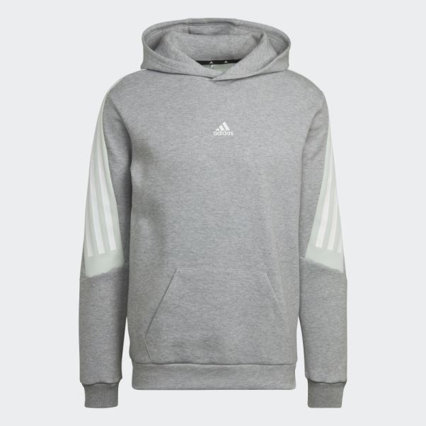 Future Icons Sweat à Capuche 3 Bandes Adidas Gris Moyen