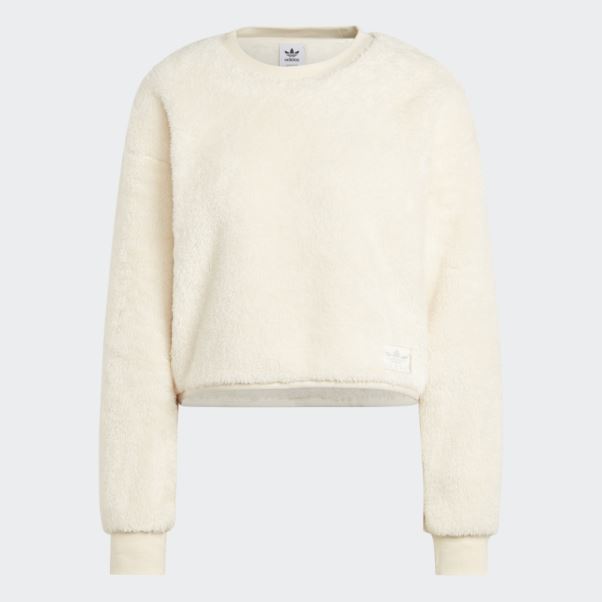 Pull Adidas Essentials+ Pelucheux Blanc
