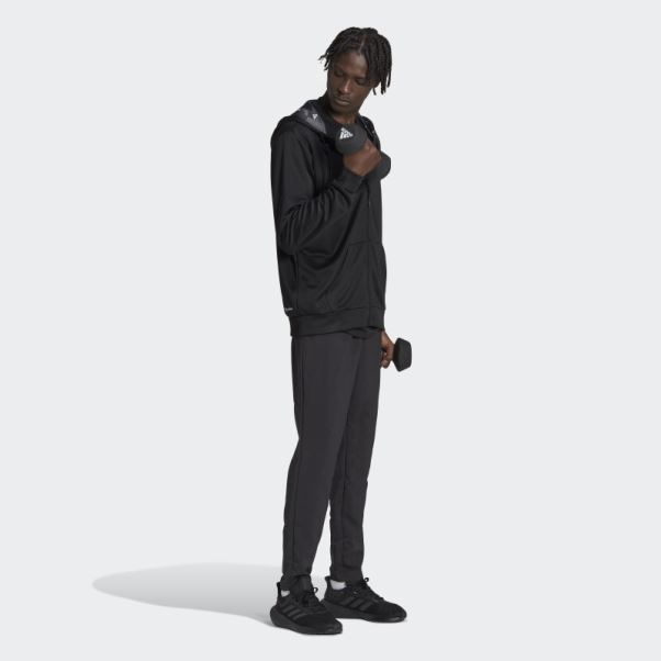 Train Essentials Veste D'entraînement Saisonnière Entièrement Zippée Adidas Noir