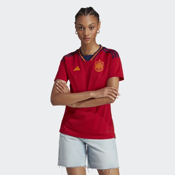 Maillot Domicile Espagne 22 Rouge Adidas