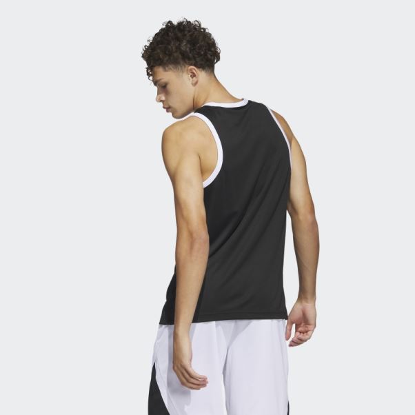 Adidas Legends Basketball 3-stripes Débardeur Noir Chaud