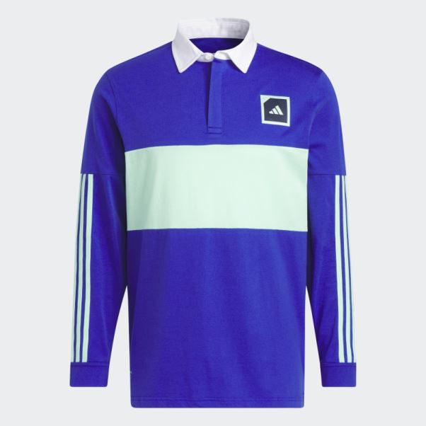 Polo De Golf Manches Longues Adicross Adidas Bleu