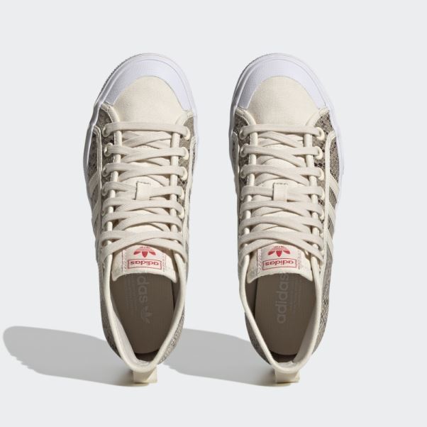 Nizza Plate-forme Mid Chaussures Blanc Adidas