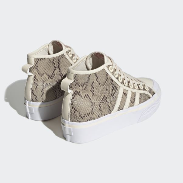 Nizza Plate-forme Mid Chaussures Blanc Adidas