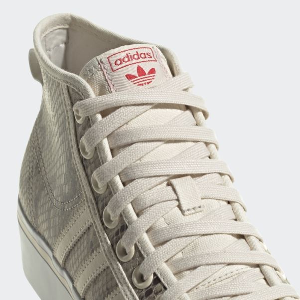 Nizza Plate-forme Mid Chaussures Blanc Adidas