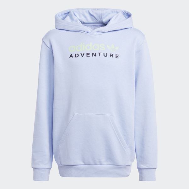 Bleu Aube Adidas Aventure Sweat à Capuche Chaud