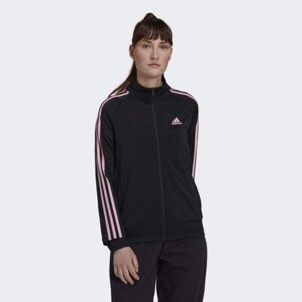 Veste De Survêtement Adidas Primegreen Essentials Warm-up Slim à 3 Bandes Noir