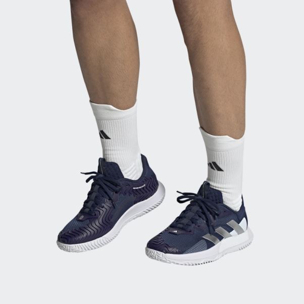 Chaussure De Tennis Solematch Control Adidas Bleu Marine