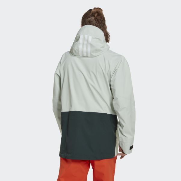 Veste De Snow Adidas Terrex Myshelter 3 Couches Gore Tex Vert