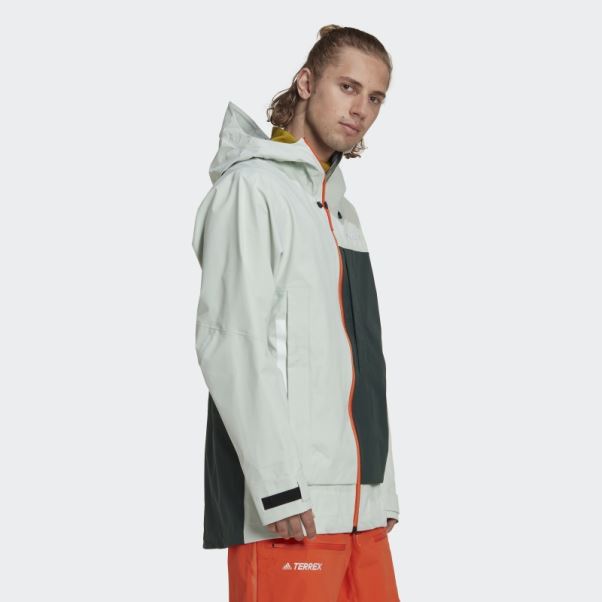 Veste De Snow Adidas Terrex Myshelter 3 Couches Gore Tex Vert